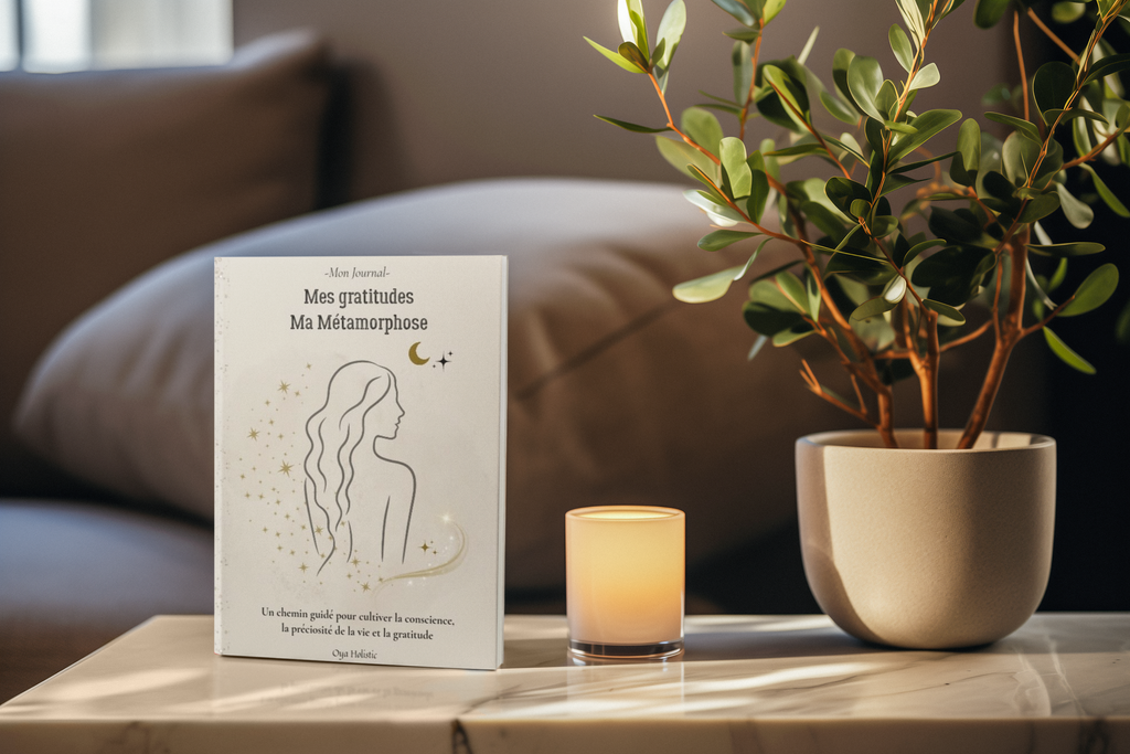 Journal de gratitude et de métamorphose pour femmes – Version N&B.