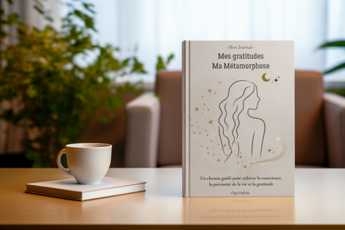Journal de gratitude et de métamorphose pour femmes – Version N&B.